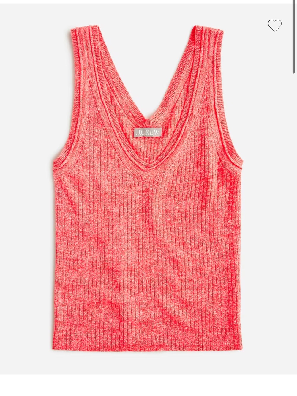J. Crew Merino-linen blend sweater-tank in Red Berry White XS